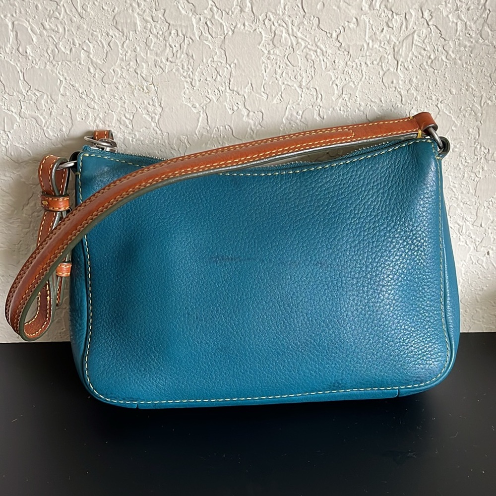Coach Teal Pebbled Leather Chelsea Handbag F05S-8E96 - Picture 2 of 12